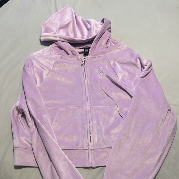 Victoria’a Secret velour zip up hoodie jogger pants suit - Picture 3 of 9
